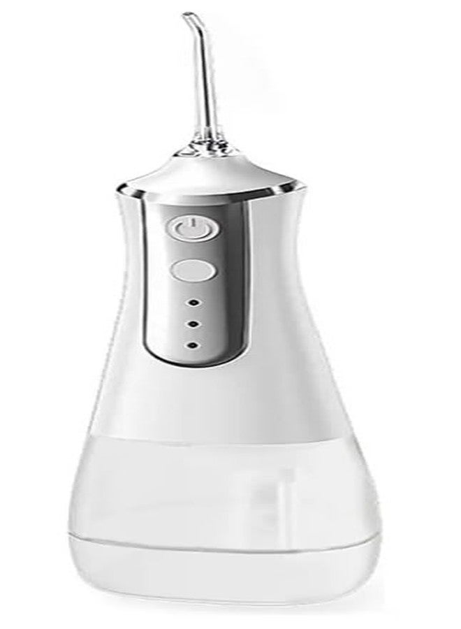 AARAM Rechargeable Dental Flosser Oral Irrigator with 300ml Water Tank | 5 Modes | 8 Replaceable Jet Tips |IPX7 Waterproof (White) - Image 1